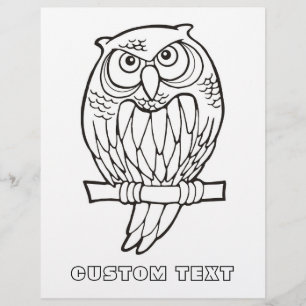 Uggla Tecknad Coloring Bok Page