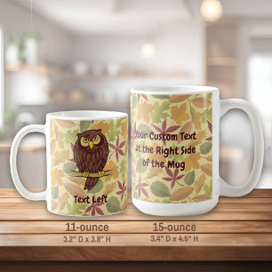 Uggla Tecknad Kaffe Mugg