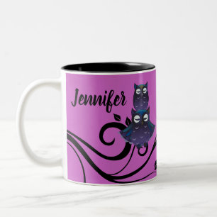 Uggla Theme Lila iPhone Kopp Coffee Mugg Anpassnin