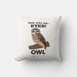 Uggla tittar in i min Ögon Uggla Kudde