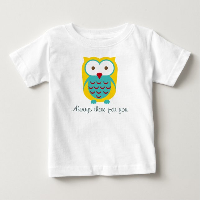 Uggla tittar på inspirerande kläder Baby Onsies Tröja (Framsida)
