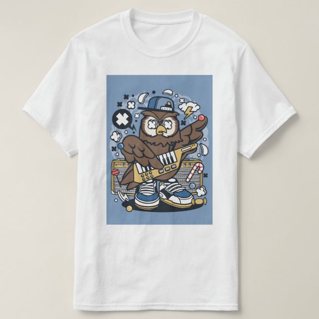 Uggla Trippy Lollipop art T Shirt (Design framsida)