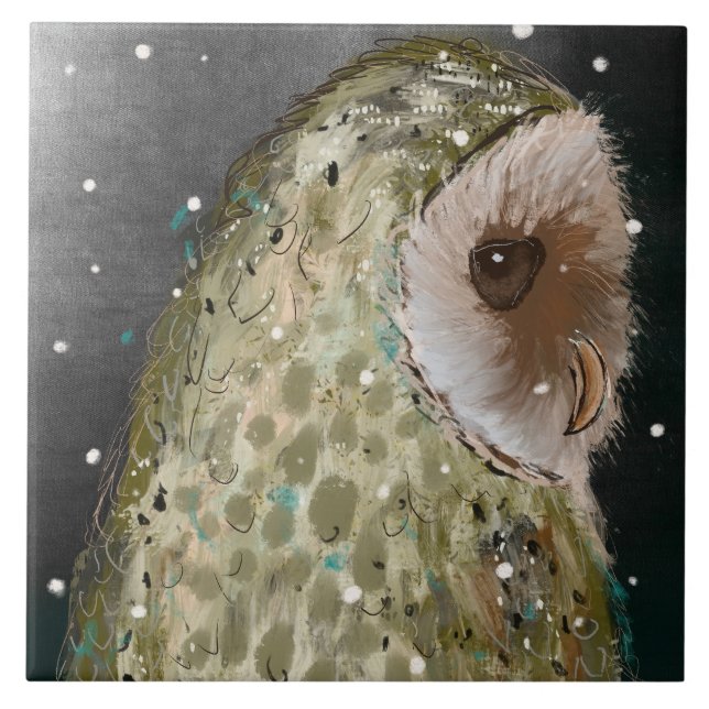 Uggla Trivet Kakelplatta (Framsidan)