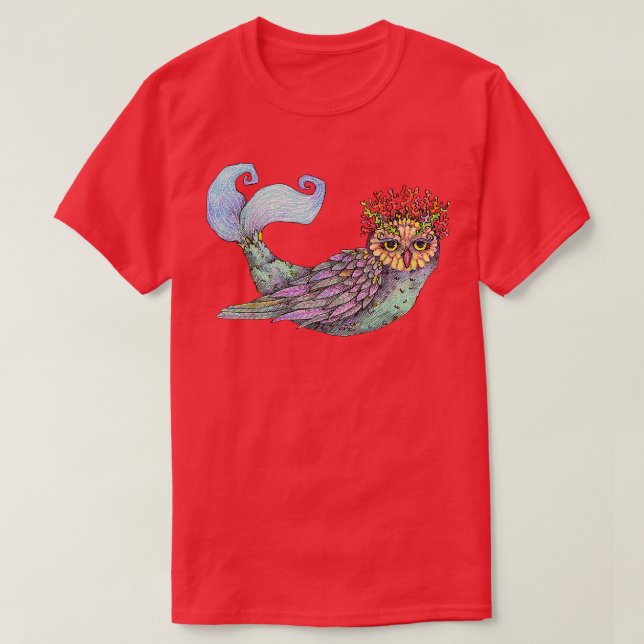 Uggla Tshirt, Fairy Uggla Art Tee, Uggla Älskare,  T Shirt (Design framsida)