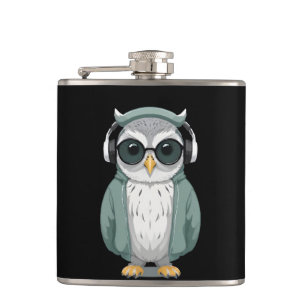 Uggla under Hoodie Funny Coola Djurart Art Fickplunta