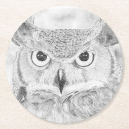 Uggla Underlägg Papper Rund
