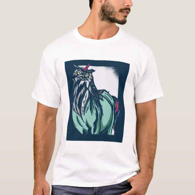 Uggla Unicorn T Shirt (Framsida)