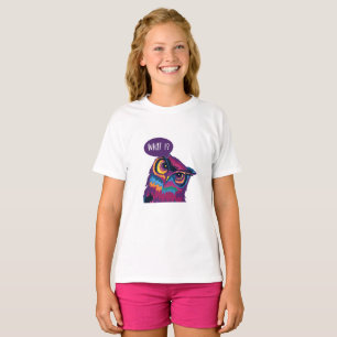 Uggla Vad?, färglöst uggla T Shirt