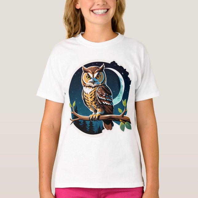 Uggla väktare av skogar t shirt (Framsida)