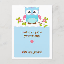 Uggla Valentine Card för barn Classroom Exchange Helg Vykort