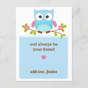 Uggla Valentine Card för barn Classroom Exchange Helg Vykort