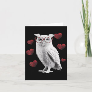 Uggla Valentines day Kärlek Heart Romantic Bird Äl Kort