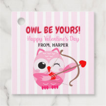 Uggla Valentines Rosa Hearts Gift Märkres