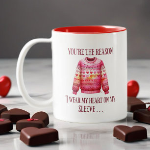 Uggla Valentineser Två-Tonad Mugg