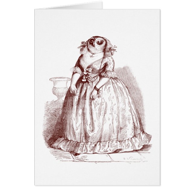 Uggla-vänt mot hälsningskort (Framsidan)