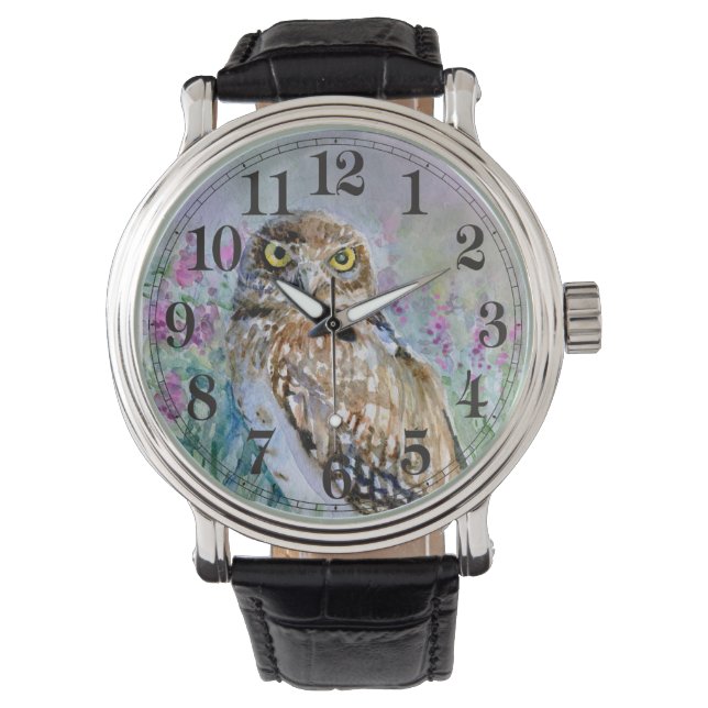 Uggla vår lavender armbandsur (Framsida)