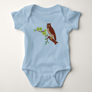 Uggla vid Gren Baby T Shirt