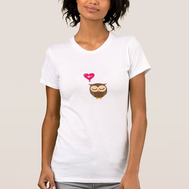 Uggla vid måne vid Mammor är Magiskt T Shirt (Framsida)