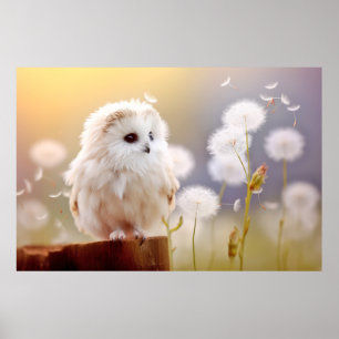 Uggla Vild Bird Animal Tranquil fredliga Poster
