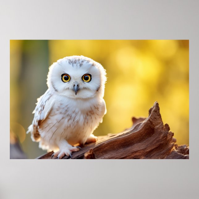 Uggla Vild Bird Animal Tranquil fredliga Poster (Framsidan)
