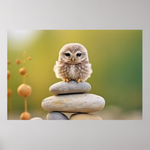 Uggla Vild Bird Animal Tranquil fredliga Poster