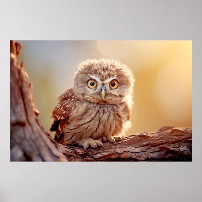 Uggla Vild Bird Animal Tranquil fredliga Poster (Framsidan)