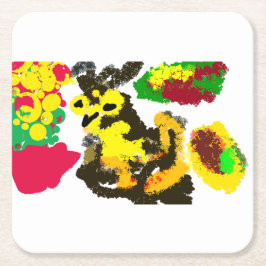 Uggla vind hösten underlägg papper kvadrat