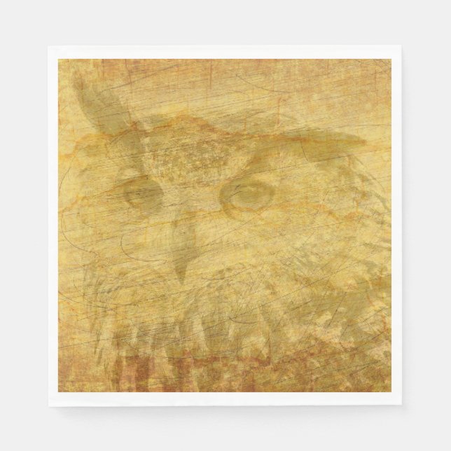 Uggla Vintage Papper Pappersservett (Framsidan)