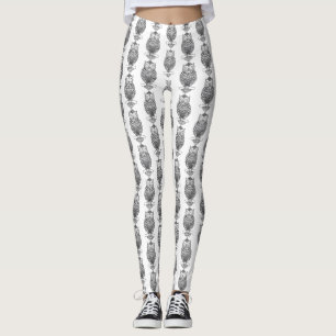 Uggla (vit) - Leggings