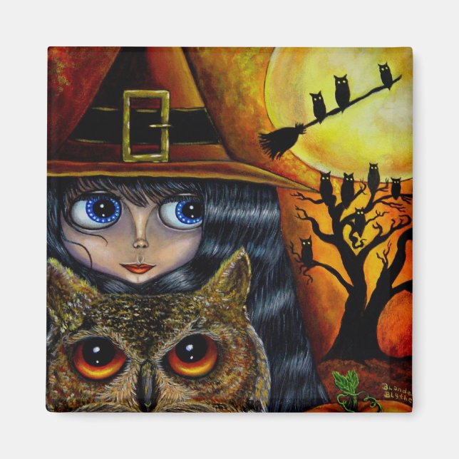 Uggla Witch Magnet (Framsidan)