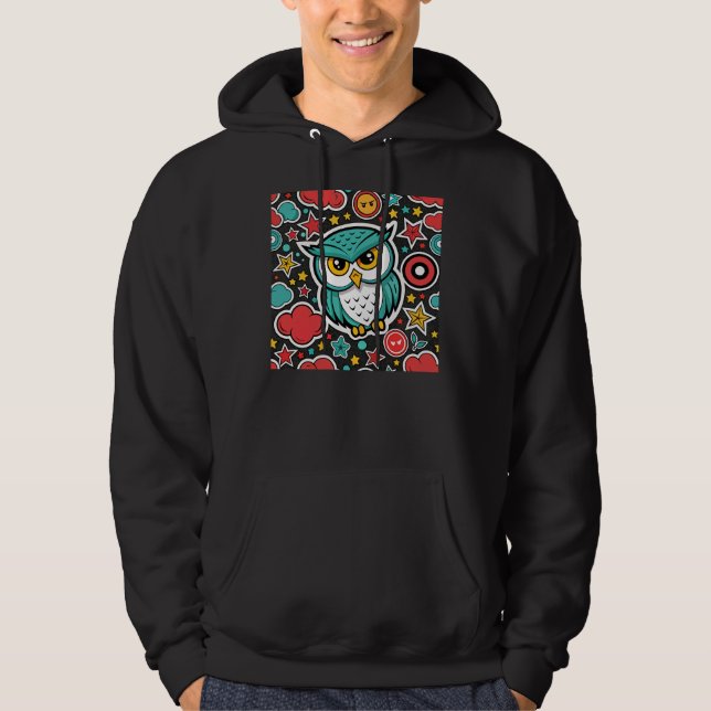 Uggla wonders hoodie (Framsida)