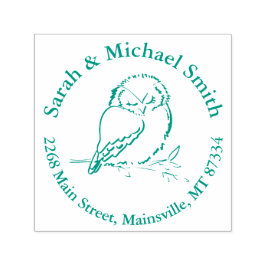 Uggla Woodland Animal Baby Shower Självfärgande Stämpel