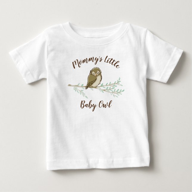 Uggla Woodland Animal Baby Shower T Shirt (Framsida)