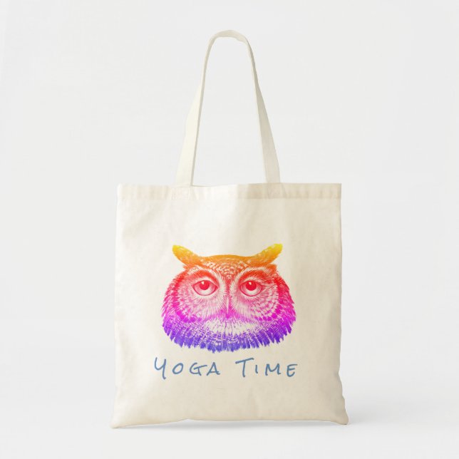 Uggla Yoga Time Tote Bag Tygkasse (Framsidan)
