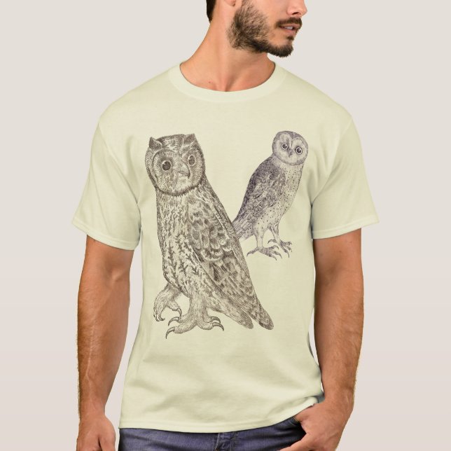UgglaälskareT-tröja - design som baseras på antikt Tee Shirt (Framsida)