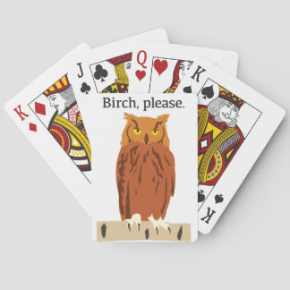 Ugglabjörken behar att leka kort spel kort