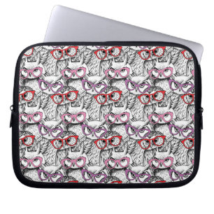 UgglaEyglasses mönster Laptop Fodral