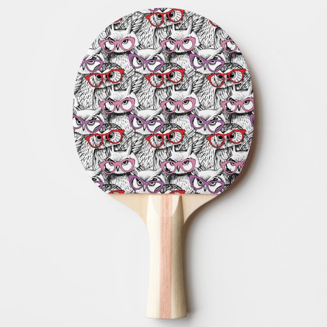 Ugglaglasögonmönster Pingisracket (Framsidan)