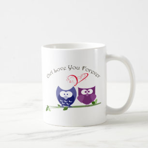 Ugglakärlek dig för evigt kaffemugg