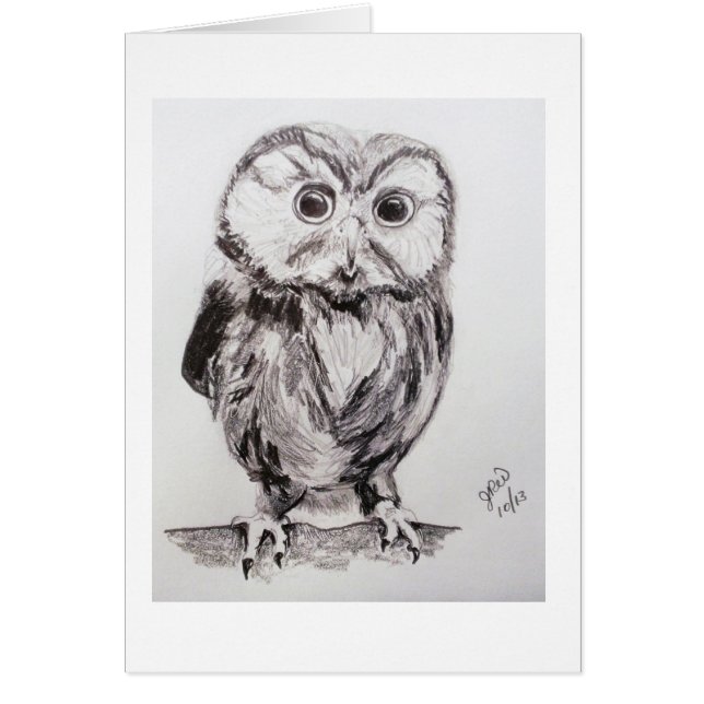 Ugglan i världen är dig? hälsningskort (Framsidan)