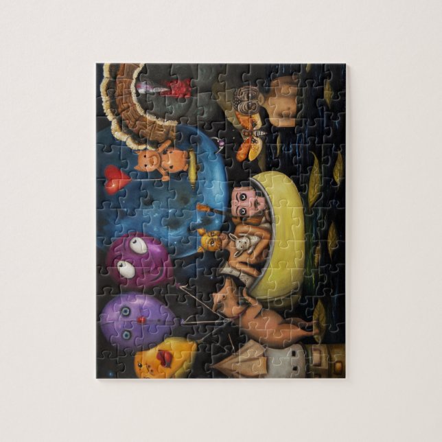 Ugglan och kisset pussel (Vertikal)