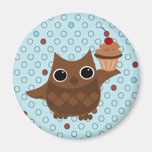 Ugglan och muffinen magnet
