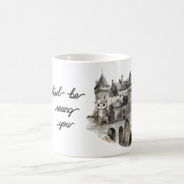 Ugglan på slottet kommer att se dig kaffemugg