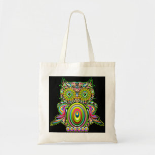 Ugglan Psychedelic Popart hänger lös Tygkasse