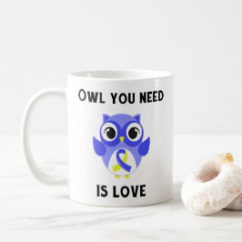 Ugglan som du behöver, är kärlek, den Down Kaffemugg