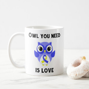 Ugglan som du behöver, är kärlek, den Down Kaffemugg