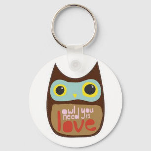Ugglan som du behöver, är kärlekkeychain nyckelring