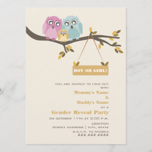 Ugglanedgånggender avslöjer partyinbjudan inbjudningar