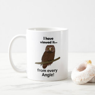 Ugglans Citat: Jag har betraktat det från alla vin Kaffemugg