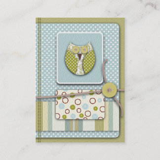 Ugglapåminnelsekort Visitkort